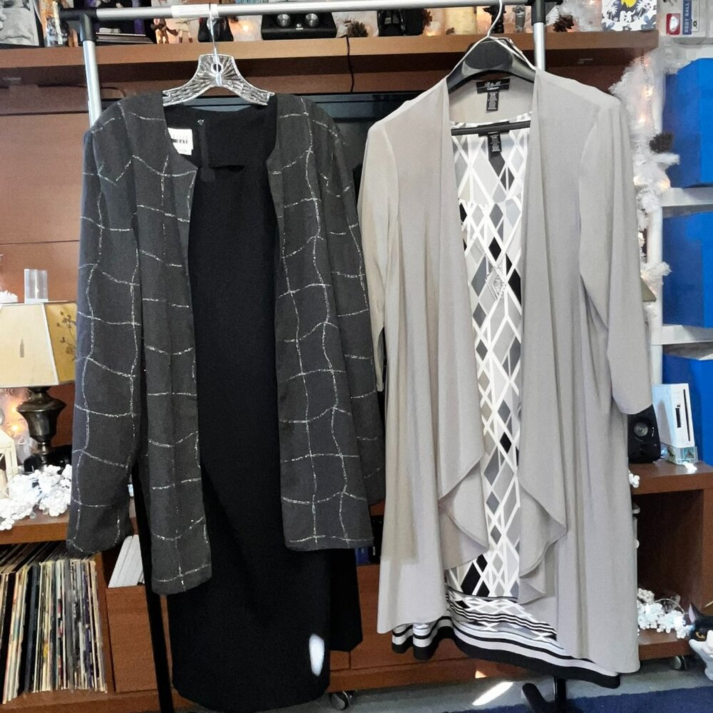 Women's Size 16 Dresses with Jackets--4 OUTFITS 4 $40 (Black Jacket Reversible)